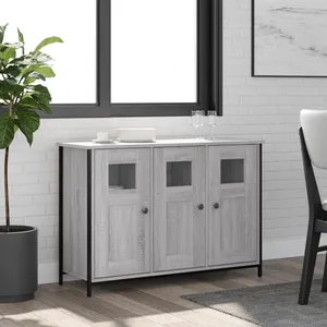 vidaXL Buffet sonoma gris 100x35x70 cm bois d'ingénierie pas cher