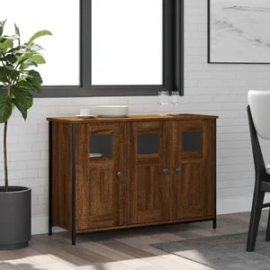 vidaXL Buffet chêne marron 100x35x70 cm bois d'ingénierie pas cher