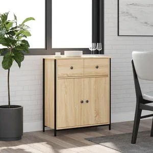 vidaXL Buffet chêne sonoma 70x30x80 cm bois d'ingénierie pas cher