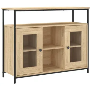 vidaXL Buffet chêne sonoma 100x35x80 cm bois d'ingénierie pas cher
