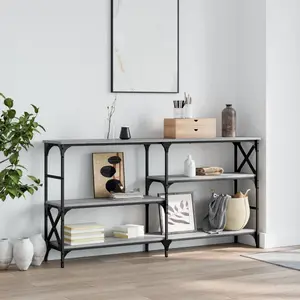 Comparateur de prix : vidaXL Table console sonoma gris 150x29x76,5 cm bois d'ingénierie