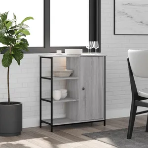 vidaXL Buffet sonoma gris 70x30x80 cm bois d'ingénierie pas cher