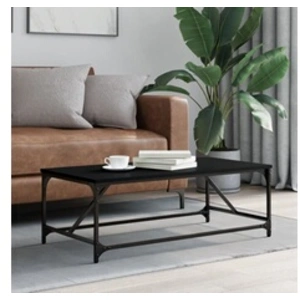 vidaXL Table basse Noir 100x50x35 cm Bois d'ingénierie pas cher