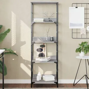 vidaXL Bibliothèque sonoma gris 50x33x153 cm bois d'ingénierie pas cher
