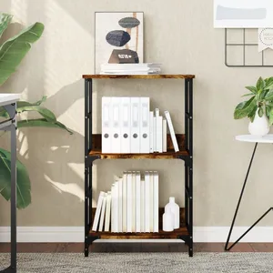 vidaXL Bibliothèque chêne fumé 50x33x82 cm bois d'ingénierie pas cher