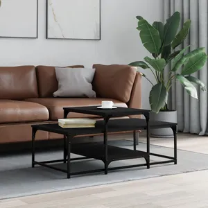 vidaXL Table basse noir 102x60x45 cm bois d'ingénierie pas cher