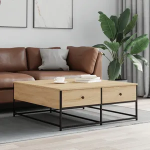 vidaXL Table basse chêne sonoma 100x99x40 cm bois d'ingénierie pas cher