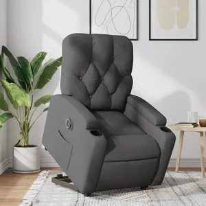 Comparateur de prix : vidaXL Vidaxl Fauteuil Inclinable Électrique Gris Foncé Tissu