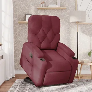 Comparateur de prix : vidaXL Vidaxl Fauteuil Inclinable Rouge Bordeaux Tissu