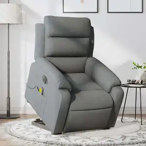 Comparateur de prix : vidaXL Fauteuil inclinable de massage électrique Gris foncé Tissu