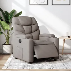 Comparateur de prix : vidaXL Vidaxl Fauteuil Inclinable Électrique Taupe Tissu