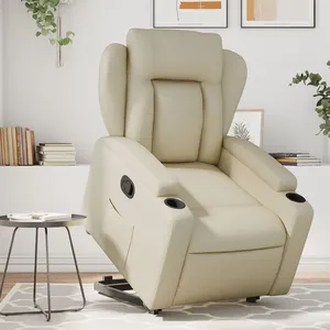 Comparateur de prix : vidaXL Vidaxl Fauteuil Inclinable Crème Similicuir