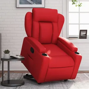 vidaXL Vidaxl Fauteuil Inclinable Rouge Similicuir
