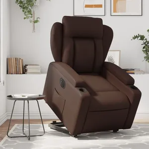 vidaXL Vidaxl Fauteuil Inclinable Électrique Marron Similicuir pas cher