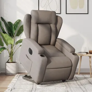 Comparateur de prix : vidaXL Fauteuil inclinable électrique taupe tissu