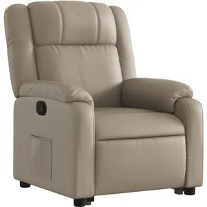Fauteuil inclinable Cappuccino Similicuir vidaXL pas cher