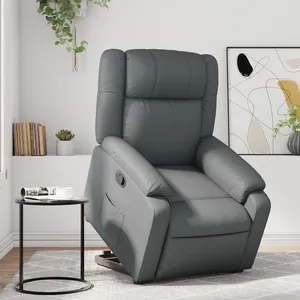 Non communiqué vidaXL Fauteuil inclinable Gris Similicuir pas cher