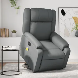 Comparateur de prix : vidaXL Fauteuil inclinable électrique gris similicuir