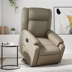 VidaXL Fauteuil Inclinable Electrique, Chaise de Relaxation avec Dossier et Repose-pied Réglables, Siège de Salon, Moderne, Cappuccino Similicuir