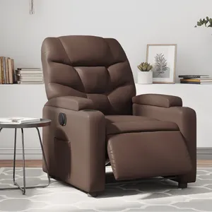 Comparateur de prix : vidaXL Fauteuil inclinable électrique Marron Similicuir