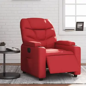 Non communiqué vidaXL Fauteuil inclinable électrique Rouge Similicuir pas cher