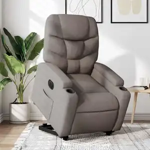 Comparateur de prix : vidaXL Vidaxl Fauteuil Inclinable Électrique Taupe Tissu