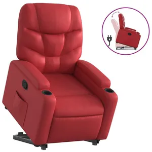 Comparateur de prix : vidaXL Fauteuil inclinable Rouge Similicuir