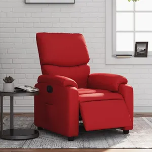 Comparateur de prix : vidaXL Fauteuil inclinable électrique Rouge Similicuir