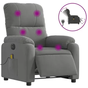 Comparateur de prix : vidaXL Fauteuil inclinable de massage électrique gris foncé