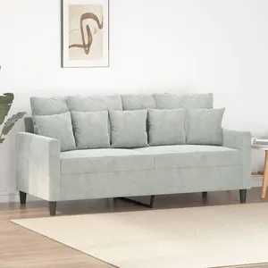 Comparateur de prix : vidaXL Canapé à 2 places Gris clair 140 cm Velours