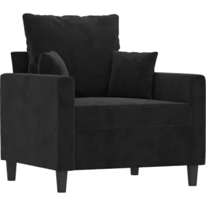 Comparateur de prix : vidaXL Fauteuil Noir 60 cm Velours