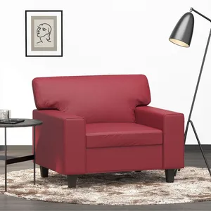 Comparateur de prix : vidaXL Fauteuil Rouge bordeaux 60 cm Similicuir