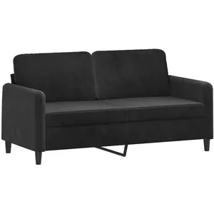 Comparateur de prix : vidaXL Canapé à 2 places Noir 140 cm Velours
