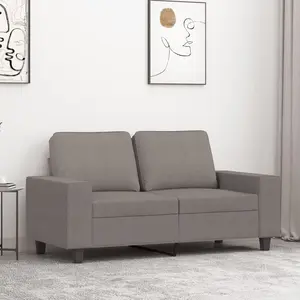 vidaXL Canapé à 2 places Taupe 120 cm Tissu pas cher