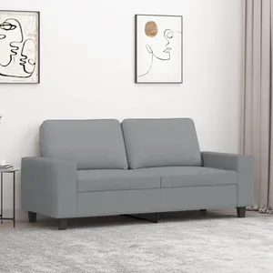 Comparateur de prix : vidaXL Canapé à 2 places Gris clair 140 cm Tissu