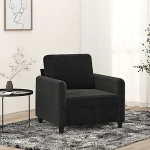 Comparateur de prix : vidaXL Fauteuil Noir 60 cm Velours