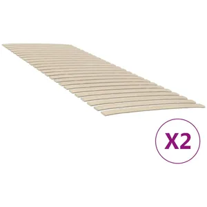 Comparateur de prix : vidaXL Sommiers à lattes avec 48 lattes 2 pcs 80x200 cm