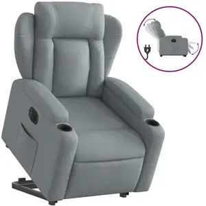 Comparateur de prix : vidaXL Fauteuil inclinable électrique gris clair tissu