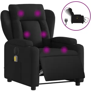 Comparateur de prix : vidaXL Fauteuil de massage inclinable électrique Noir Tissu