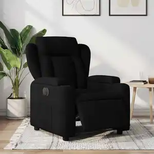 vidaXL Fauteuil inclinable électrique Noir Tissu pas cher