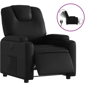 vidaXL Fauteuil inclinable électrique Noir Similicuir pas cher