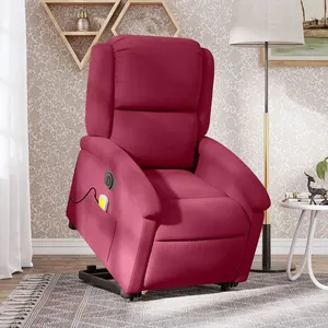 Comparateur de prix : vidaXL Vidaxl Fauteuil Inclinable De Massage Électrique Rouge Bordeaux