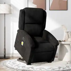 Comparateur de prix : vidaXL Sta-op-massagestoel elektrisch verstelbaar fluweel zwart3204339