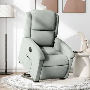Comparateur de prix : vidaXL Fauteuil inclinable électrique gris clair velours