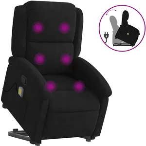 Comparateur de prix : vidaXL Vidaxl Fauteuil De Massage Inclinable Noir Velours