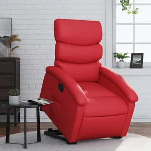 vidaXL Fauteuil inclinable Rouge Similicuir pas cher