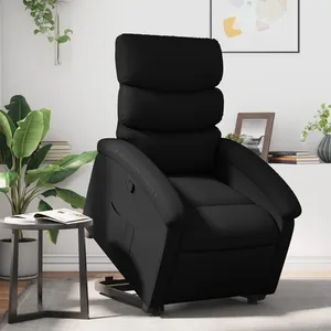 vidaXL Fauteuil inclinable Noir Similicuir pas cher