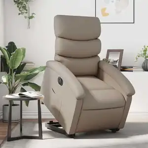 vidaXL Fauteuil inclinable électrique cappuccino similicuir pas cher