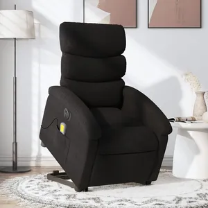 Comparateur de prix : vidaXL Fauteuil inclinable de massage électrique Noir Tissu