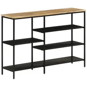 Comparateur de prix : vidaXL Table console 110x30x75 cm bois de manguier massif brut et fer